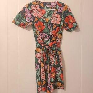 Zara Floral Print Wrap Dress